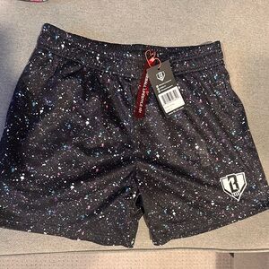 Baseball Lifestyle 101 Galaxy Splatter Shorts NWT - Adult Small
